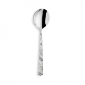 Felicity Round Soup Spoon Hammered Stainless Steel