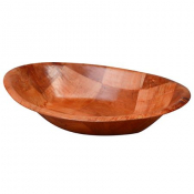 Woven Wood Bowl Oval 7x10inch/19x25.5cm