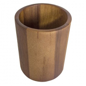Table Caddy Round Acacia Wood 10x13cm