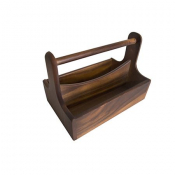 Table Caddy with Handle Acacia Wood 25x15cm