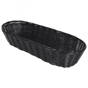Poly Rattan Basket Rectangular Black 15x6inch