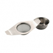 Teastrainer Double Arm With Drip Bowl