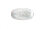 Smoky Matte Blue Oval Deep Plate 16 cm
