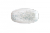 Smoky Matte Blue Oval Deep Plate 20 cm