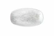 Smoky Matte Blue Oval Deep Plate 25 cm