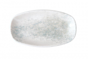 Smoky Matte Blue Oval Deep Plate 34 cm