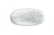 Smoky Matte Blue Oval Plate 21 cm