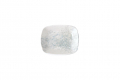 Smoky Matte Blue Deep Rectangular Plate 14 cm