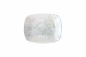 Smoky Matte Blue Deep Rectangular Plate 21 cm