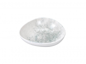 Smoky Matte Blue Triangular Deep Plate 20 cm