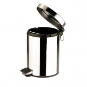 Pedal Bin Round Stainless Steel Mirror 3L