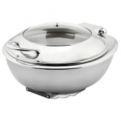 Chafing Dish Round Induction 36cm 6.8L with Electric Heater Plate