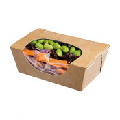 Zest Salad Box Compostable Kraft 500ml/17oz x500