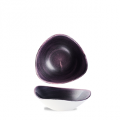 Stonecast Patina Deep Purple Triangular Bowl 6inch