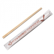 Paper Wrapped Bamboo Chopstick 9inch x100