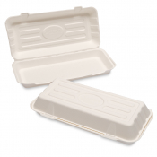 Bagasse Fish & Chip Box White Large 12.75x6x2.5inch x250