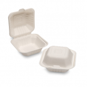 Bagasse Burger Box Square 6inch x500