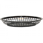 Jumbo Oval Basket Black Polypropylene 30x23x5cm