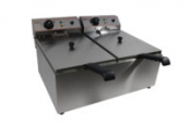 Electric Fryer Countertop Twin Tank 17L 600x500x330mm 13amp