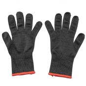 Cut Resistant Gloves Black with Red Cuff Polyethylene Extra Small