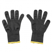 Small Cut Resistant Gloves Black with Yellow Cuff Polyethylene