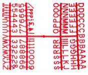 1/2inch Letter Set (660 characters) Red