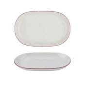 Modest Maroon Oval Platter 31cm
