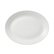 Bead Accent Oval Coupe Plate 34.25cm (13 1/2inch)
