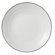 Bead Black Band Accent Coupe Plate 28.5cm (11 1/4inch)