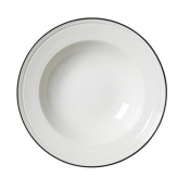 Bead Black Band Soup/Pasta Plate 24cm (9 1/2inch)