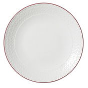 Bead Maroon Band Accent Coupe Plate 28.5cm (11 1/4inch)