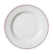 Bead Maroon Band Plate 25.5cm (10inch)