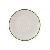 Modest Green Double Well Saucer 16cm / 6.25inch