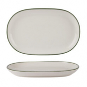 Modest Green Oval Platter 33 x 21cm / 13inch x 8.25inch