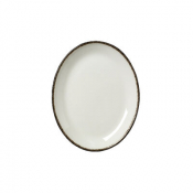 Charcoal Dapple Oval Coupe Plate 20.25cm (8inch)