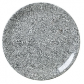 Ink Crackle Black Coupe Plate 30cm (11 3/4inch)