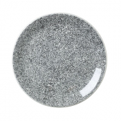 Ink Crackle Black Coupe Plate 25.25cm (10inch)