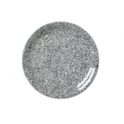 Ink Crackle Black Coupe Plate 20.25cm (8inch)