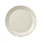 Crackle Reactive Taupe Coupe Plate 25.25cm (10inch)