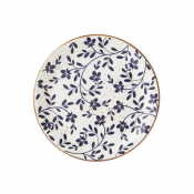 Flora Blue Coupe Plate 20.25cm (8inch)