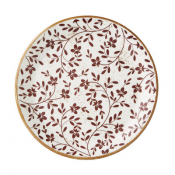 Flora Brown Coupe Plate 25.25cm (10inch)