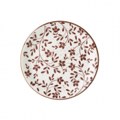 Flora Brown Coupe Plate 20.25cm (8inch)