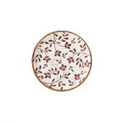 Flora Brown Coupe Plate 15.25cm (6inch)