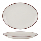Modest Brown Oval Platter 36cm