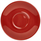 Porcelain Red Saucer 16cm/ 6.25inch