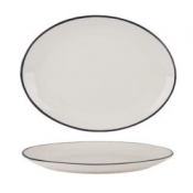 Modest Black Oval Platter 31cm