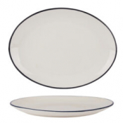 Modest Black Oval Platter 36cm