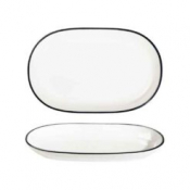 Modest Black Oval Platter 28 x 18cm / 11inch x 7inch