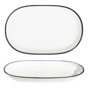 Modest Black Oval Platter 33 x 21cm / 13inch x 8.25inch