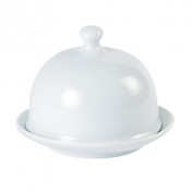 Porcelite Round Covered Butter Dish 9x6.5cm/3.5inchx2.5inch